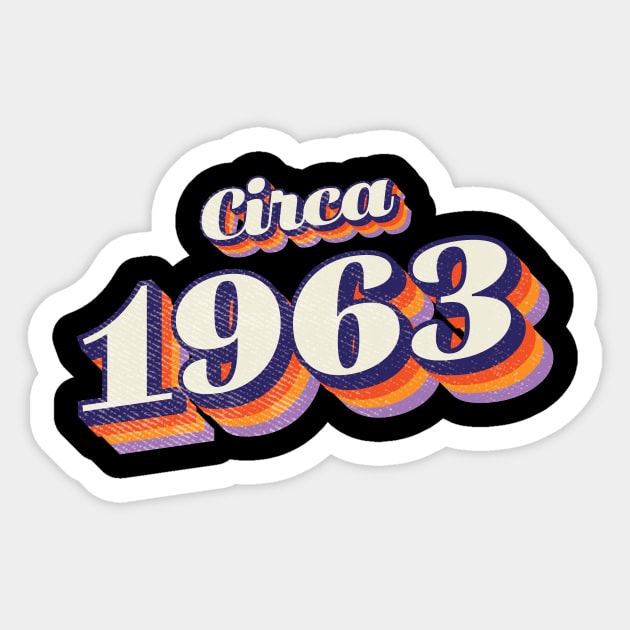 1963 Birthday Year Sticker by Vin Zzep